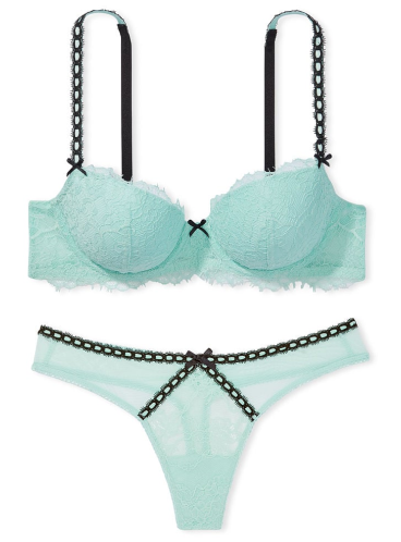 Комплект белья Ribbon Slot Push-Up от Victoria's Secret - Opal Blue