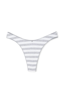 Фото Трусики-стринги Victoria's Secret из коллекции Stretch Cotton - Grey Stripe