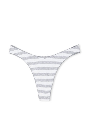 Трусики-стринги Victoria's Secret из коллекции Stretch Cotton - Grey Stripe