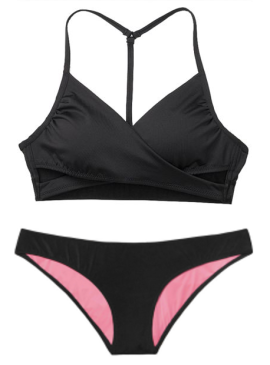 Докладніше про Купальник Gym to Swim Bodywrap від Victoria&#039;s Secret PINK - Pure Black