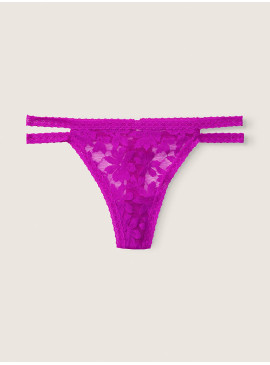 Докладніше про Трусики-стрінги Victoria&#039;s Secret PINK із колекції Strappy Lace - Couture Fuchsia