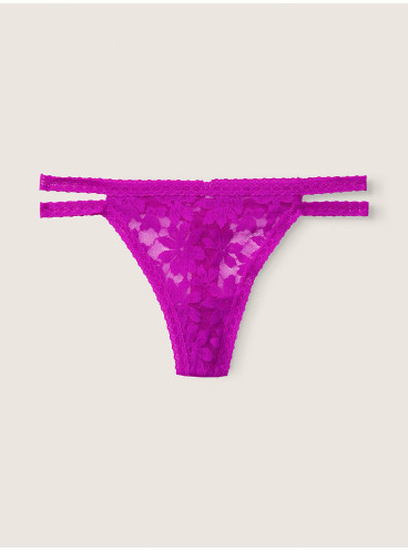Трусики-стринги Victoria's Secret PINK из коллекции Strappy Lace - Couture Fuchsia