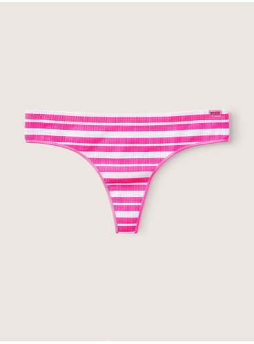 Трусики-стрінги SEAMLESS від Victoria's Secret PINK - Atomic Pink Striped