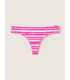 Трусики-стрінги SEAMLESS від Victoria's Secret PINK - Atomic Pink Striped