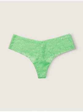 Фото Трусики-стринги Victoria's Secret PINK из коллекции No-Show Soft Lace - Peppermint Green