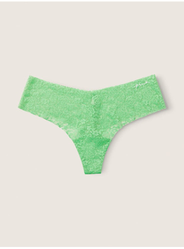 Трусики-стринги Victoria's Secret PINK из коллекции No-Show Soft Lace - Peppermint Green
