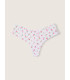 Бесшовные трусики-стринги Victoria's Secret PINK Soft Lace - Coconut White Floral