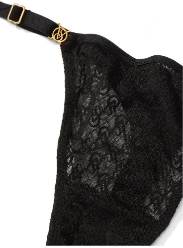 Кружевные трусики-стринги из коллекции Icon от Victoria's Secret - Black