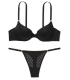 Комплект белья Icon by Victoria's Secret Push-Up Demi - Black