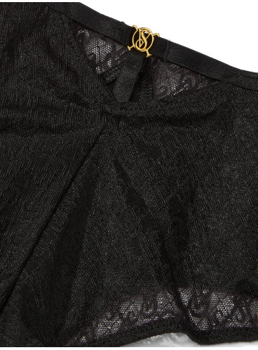 Мереживні трусики-чікі з колекції Icon від Victoria's Secret - Black