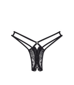 Трусики Strappy Lace Crotchless Thong от Victoria's Secret