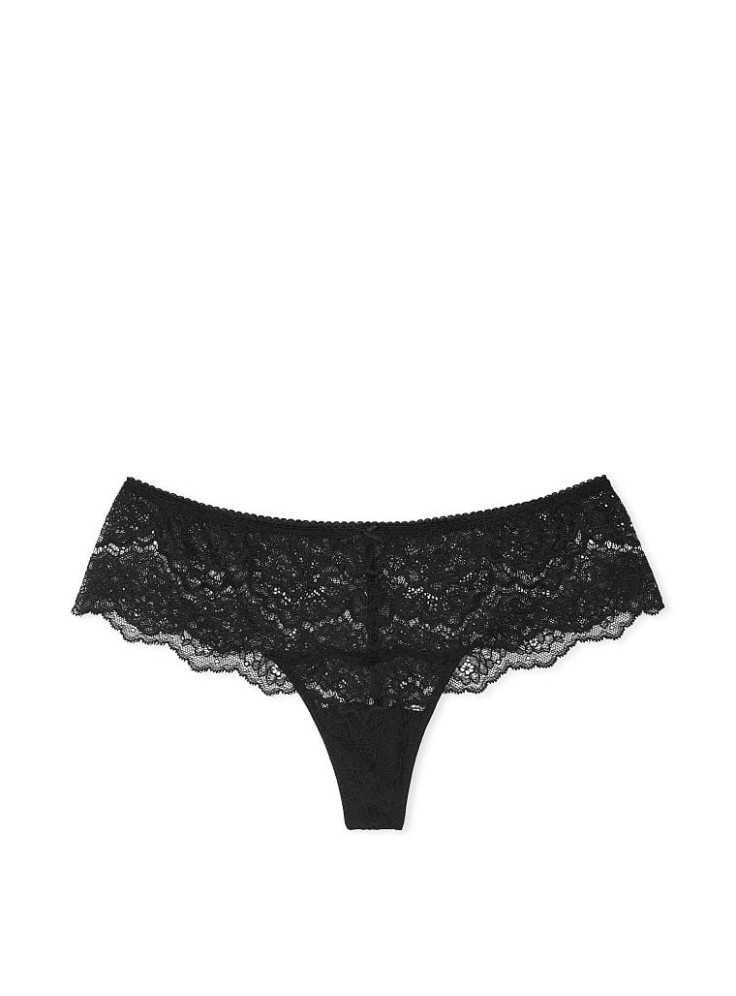 Купить Кружевные трусики Hipster Thong из коллекции Dream Angels от Victoria's  Secret - Black 14473. Женское белье Виктория Сикрет