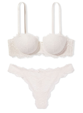 Фото Комплект Lace Lightly-Lined Strapless от Victoria's Secret - Coconut White
