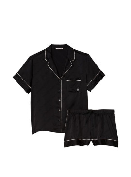 Докладніше про Сатинова піжама з шортиками від Victoria&#039;s Secret - Black