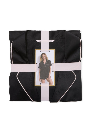 Сатинова піжама з шортиками від Victoria's Secret - Black