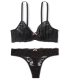 Мереживний комплект Unlined Demi із серії Body by Victoria від Victoria's Secret - Black