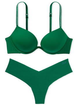 Фото Комплект Wear Everywhere Super Push-Up від Victoria's Secret PINK - Garnet Green