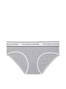 Докладніше про Бавовняні трусики-хіпстер Victoria&#039;s Secret із колекції Cotton Logo - Medium Heather Grey