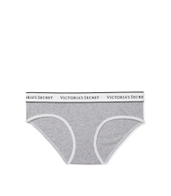 Бавовняні трусики-хіпстер Victoria's Secret із колекції Cotton Logo - Medium Heather Grey