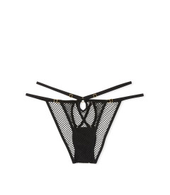 Трусики-чікі з колекції Fishnet Cutout від Victoria's Secret - Black