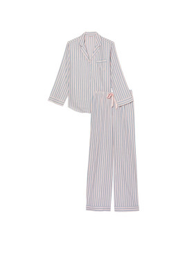 Фото Фланелевая пижама от Victoria's Secret - Pink Blue Classic Stripe
