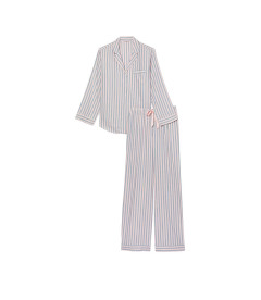 Фланелева піжама від Victoria's Secret - Pink Blue Classic Stripe