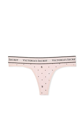 Докладніше про Трусики-стрінги Victoria&#039;s Secret із колекції Stretch Cotton - Peach Black Dot