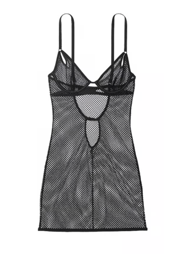 Сукня-комбінація Sheer Mesh Slip від Victoria's Secret - Black