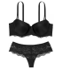 Комплект білизни Wicked Lightly Lined Smooth Balconette від Victoria's Secret - Black