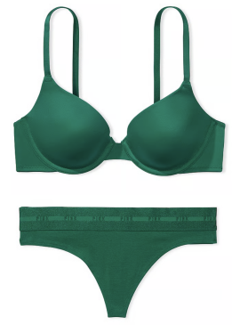 Фото Комплект бeлья Lightly Lined из серии Wear Everywhere от Victoria's Secret PINK - Garnet Green