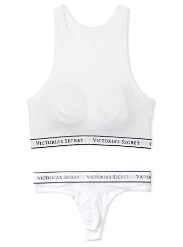 Комплект білизни Cotton Racerback від Victoria's Secret - White
