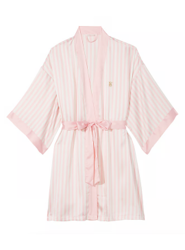 Фото Сатиновый халат The Tour '23 Iconic Pink Stripe Robe от Victoria's Secret