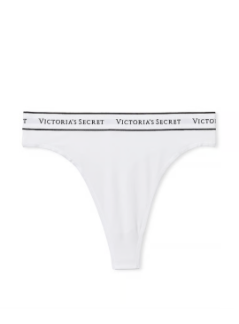 Фото Бавовняні трусики-стрінги Victoria's Secret High-Waist - White