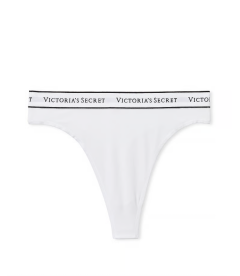 Бавовняні трусики-стрінги Victoria's Secret High-Waist - White