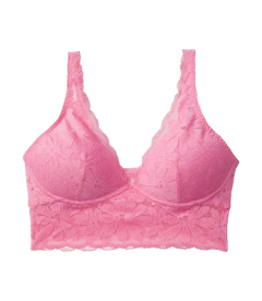 Мереживний топ Lace Lightly Lined Plunge Bralette від Victoria's Secret PINK - Dreamy Pink