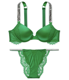 Комплект з Push-Up Shine Strap із серії Very Sexy від Victoria's Secret - Verdant Green