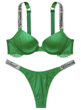 Фото Комплект з Push-Up Shine Strap із серії Very Sexy від Victoria's Secret - Verdant Green