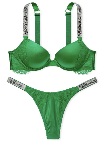 Комплект с Push-Up Shine Strap из серии Very Sexy от Victoria's Secret - Verdant Green