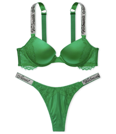 Комплект з Push-Up Shine Strap із серії Very Sexy від Victoria's Secret - Verdant Green