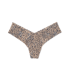 Бесшовные трусики-стринги Victoria's Secret PINK High Leg - Praline Leopard Print