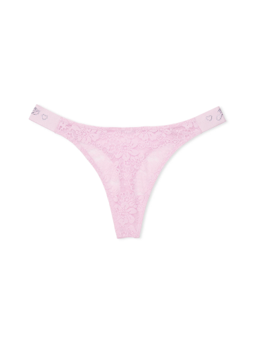 Трусики-стрінги High Leg Logo від Victoria's Secret PINK - Pink Bloom