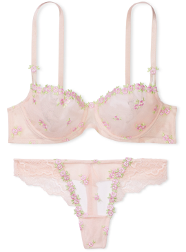 Фото Комплект Wicked Unlined Lace Balconette від Victoria's Secret - Pink Fizz