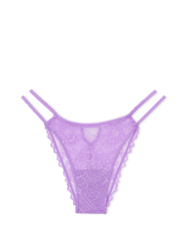 Докладніше про Трусики-бразиліани Victoria&#039;s Secret із колекції The Lacie - Purple Petal
