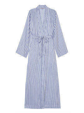Фото Сатиновый халат Victoria's Secret - Blue Crescent Stripes