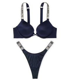 Комплект с 2-м Push-Up из серии Bombshell со стрингами от Victoria's Secret - Noir Navy