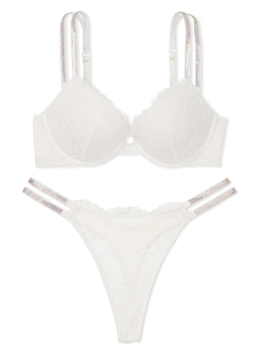 Кружевной комплект с Push-Up Shine Strap из серии Very Sexy от Victoria's Secret - Coconut White