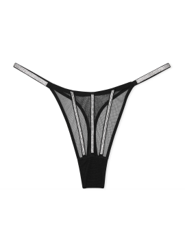 Докладніше про Трусики-стрінги Sheer Shine Strap від Victoria&#039;s Secret - Black