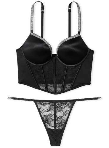 Комплект Bombshell Add-2-Cups Push-Up Corset від Victoria's Secret - Black