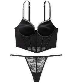 Комплект Bombshell Add-2-Cups Push-Up Corset від Victoria's Secret - Black