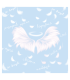 Платок be Angel из лимитированной коллекции - Голубой с крыльями